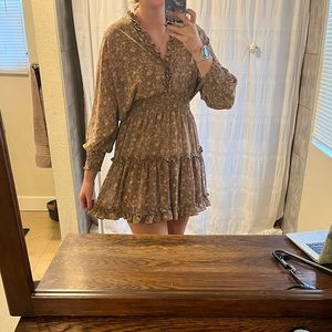 Floral long-sleeve dress